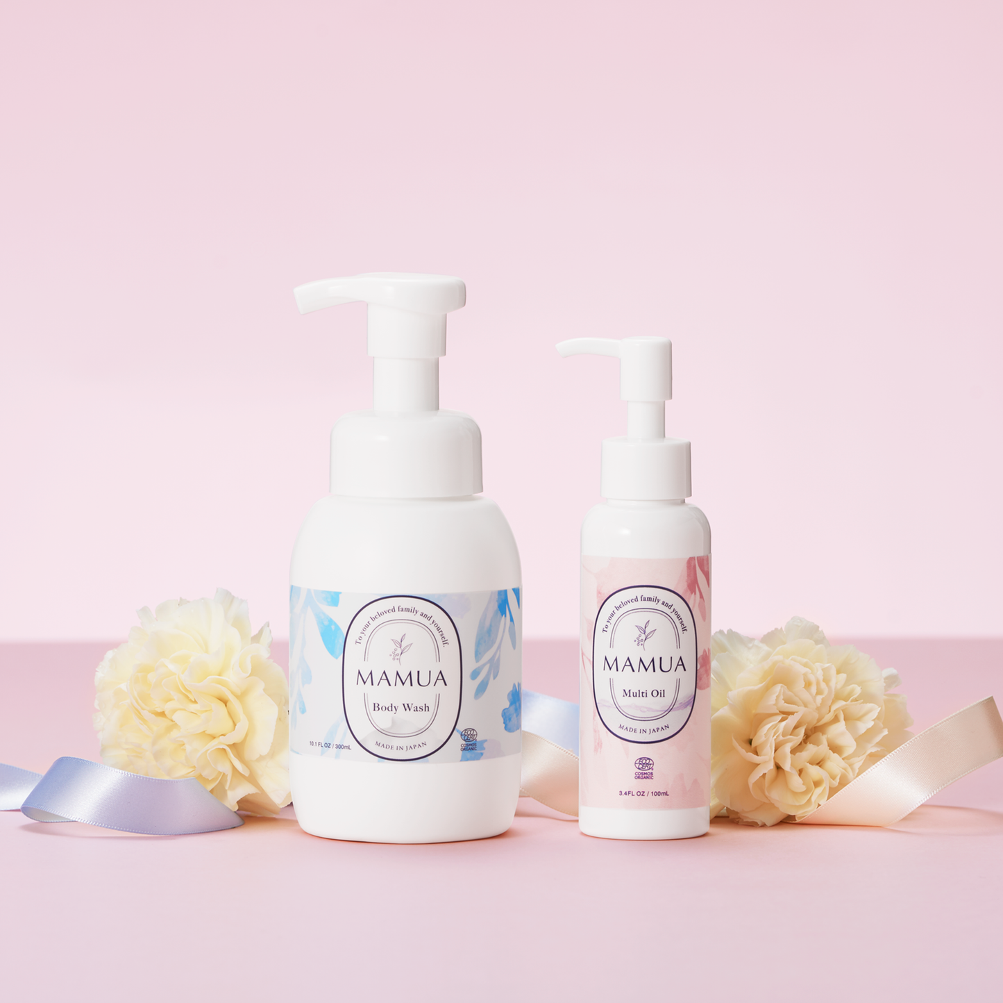 MAMUA (マムア)ギフト2本セット(泡ボディウォッシュ 300mL+ マルチオイル 100 mL )