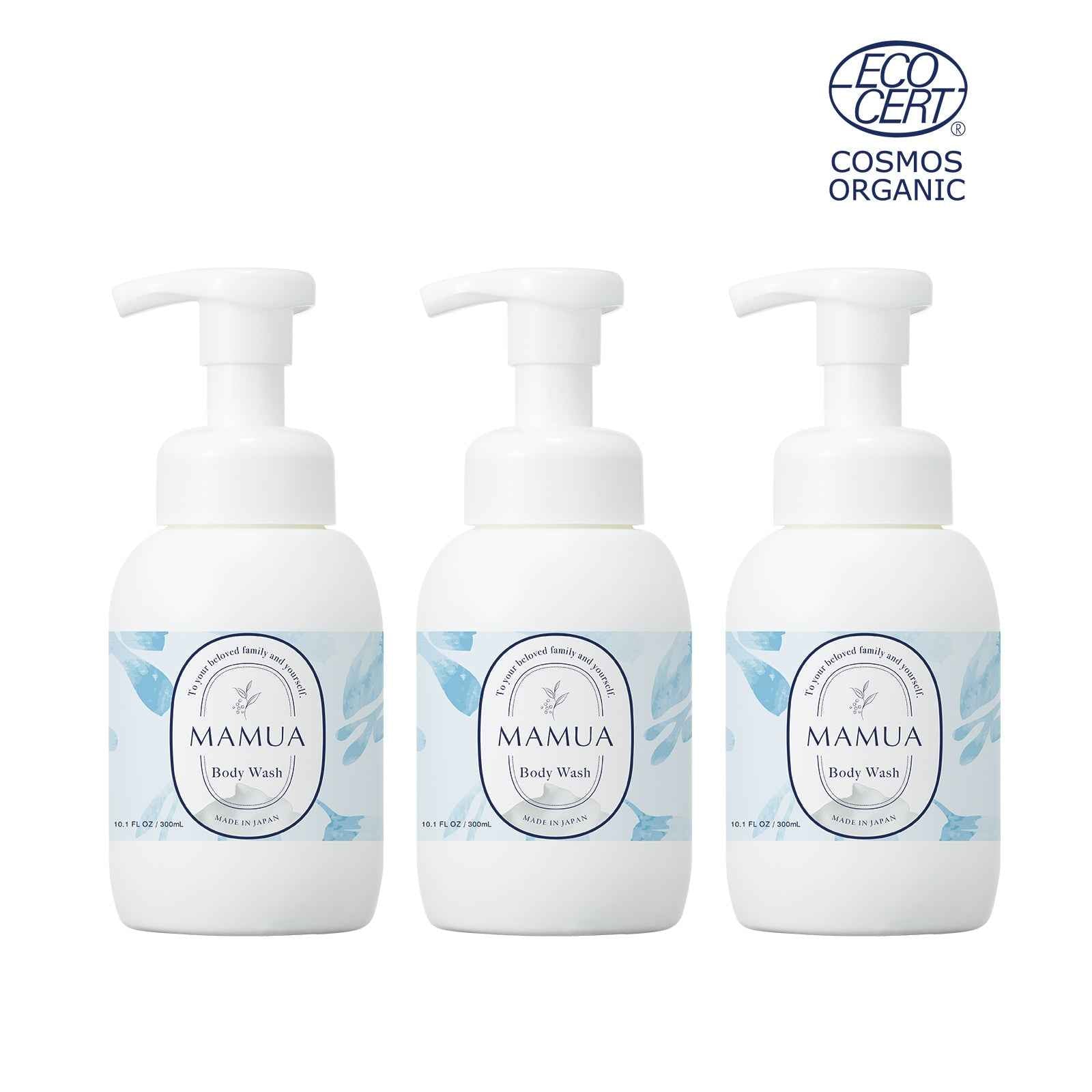 Mamua MAMAUA(マムア)泡ボディウォッシュ 300mL エコサート コスモス オーガニック 認証3本セット – MAMUA