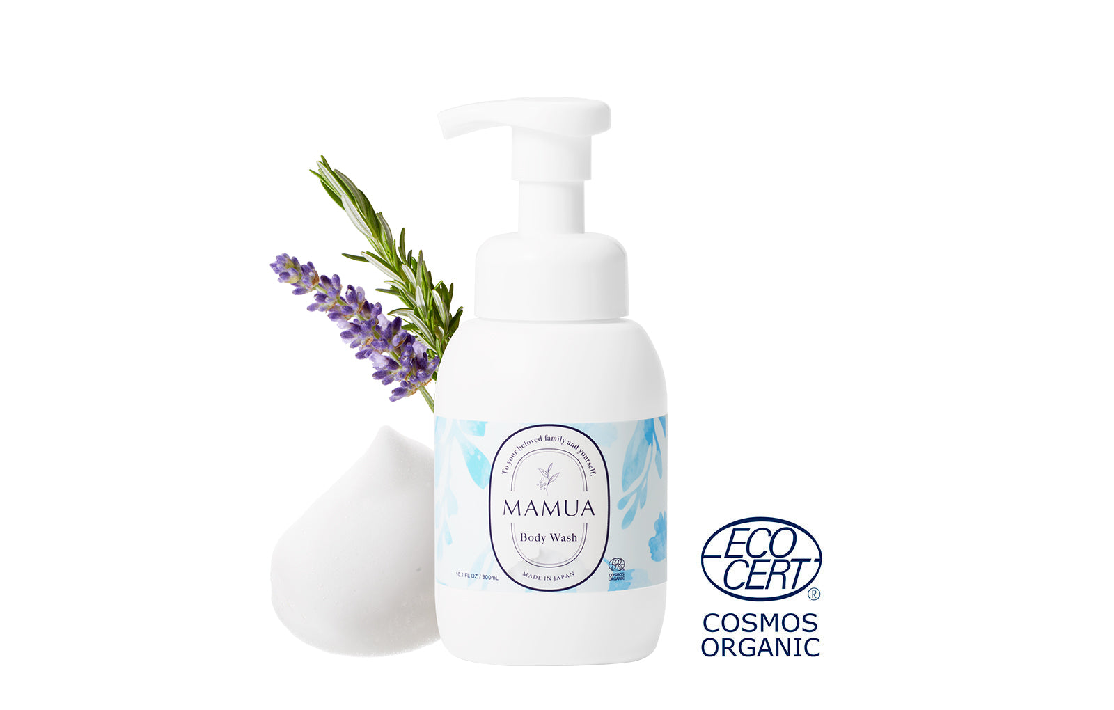 Mamua MAMAUA(マムア)泡ボディウォッシュ 300mL エコサート コスモスオーガニック認証 – MAMUA